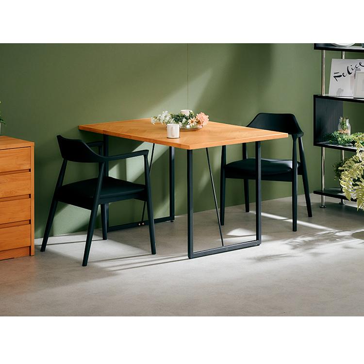 朝日木材加工 オーク材 ダイニングセット テーブル ベンチ 連結椅子 2