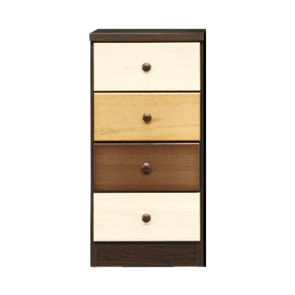 国産 大川家具 完成品 チェスト 4段 幅39cm 高さ80cm 無垢材 収納 タンス 桐材 日本製 木製 衣類 おしゃれ 代引不可
