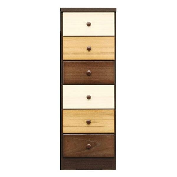 国産 大川家具 完成品 チェスト 6段 幅39cm 高さ114cm 無垢材 収納 タンス 桐材 日本製 木製 衣類 おしゃれ 代引不可