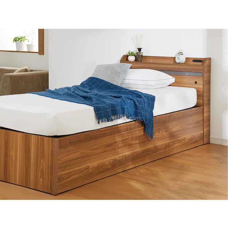 チェストベッド セミダブル フレームのみ ベッド 収納ベッド