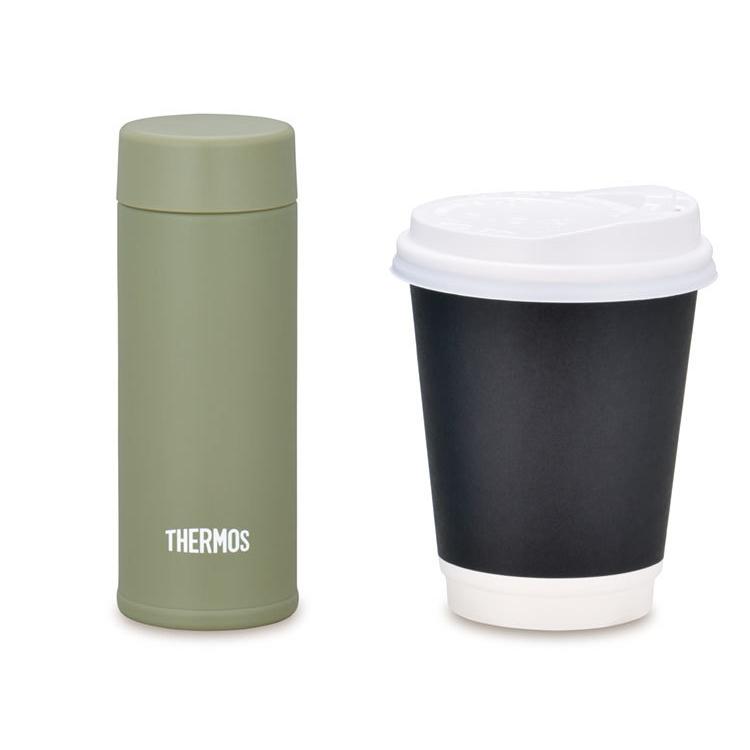 サーモス THERMOS 真空断熱ポケットマグ 120ml JOJ-120 KKI カーキ スクリュー 軽量 コンパクト 保温 保冷 ステンレス ボトル 水筒 携帯マグ 丸洗い｜recommendo｜04