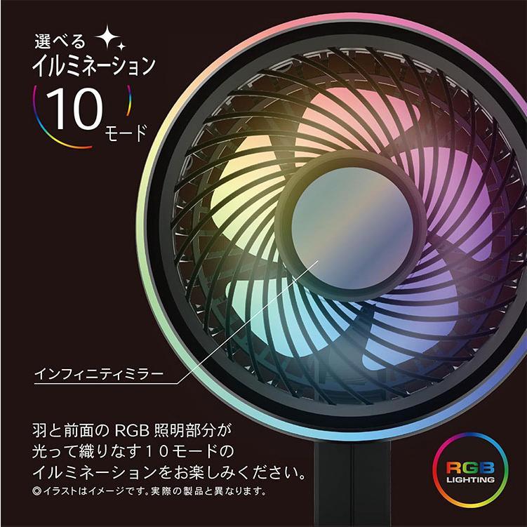 スナップオン　卓上扇風機　黒　LED CLOCK FAN 000000137453-01.jpg