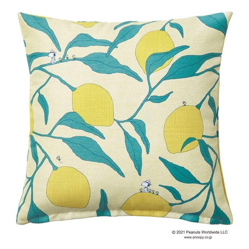 PEANUTS クッションカバー 45×45cm スヌーピー SNOOPY キャンプレモン