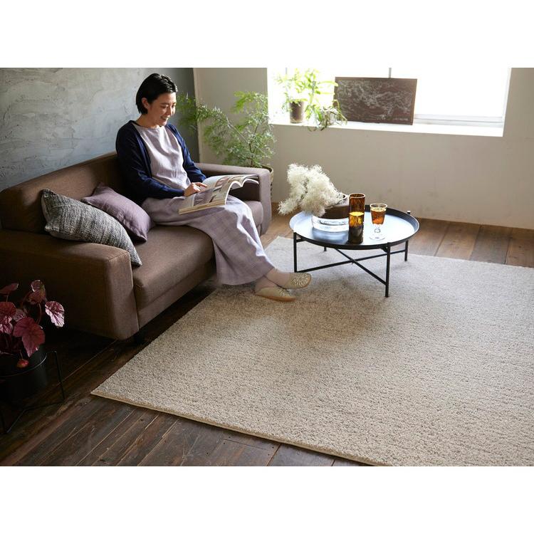 日本製 ラグ 190×190cm 滑り止め ルフレ むじのラグ 無地 タフトラグ