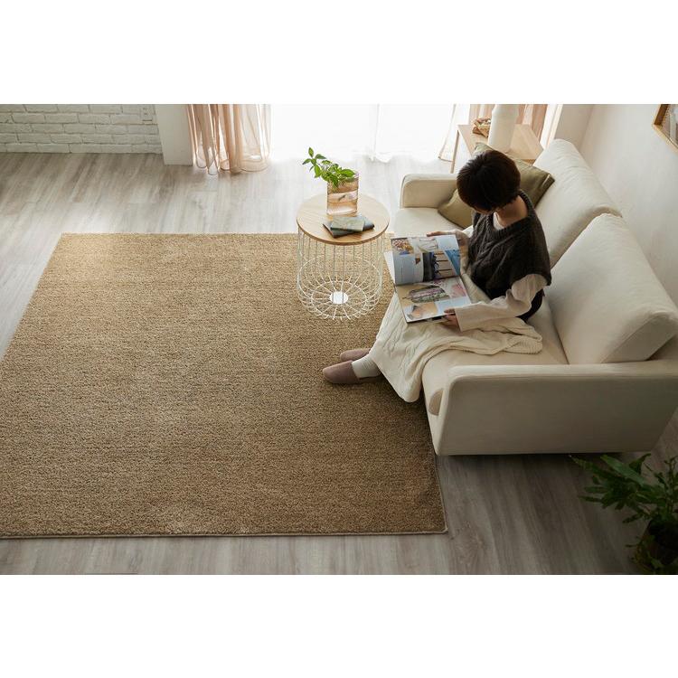 日本製 ラグ 190×190cm 滑り止め ルフレ むじのラグ 無地 タフトラグ