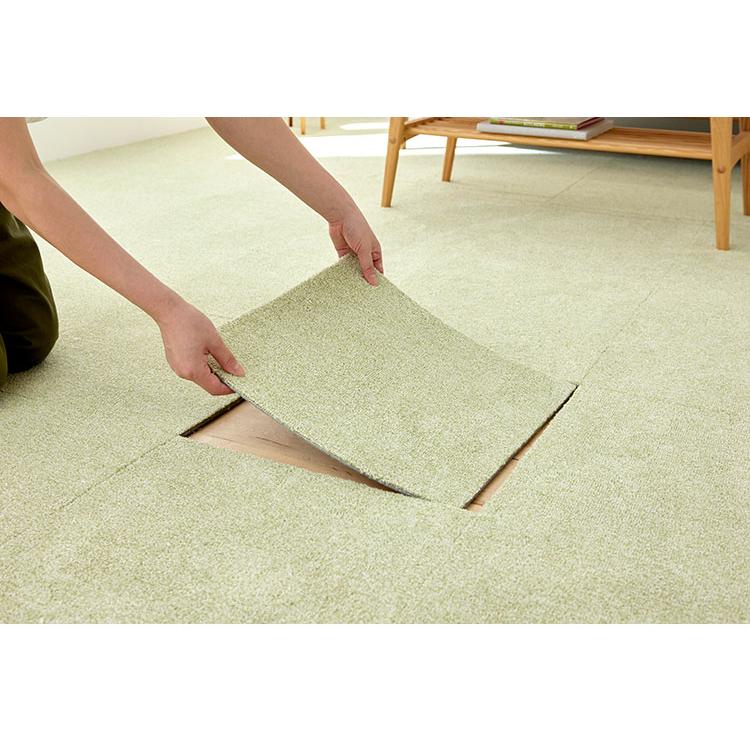 タイルカーペット ソフトフィール 日本製 40×40cm 10枚入り カーペット