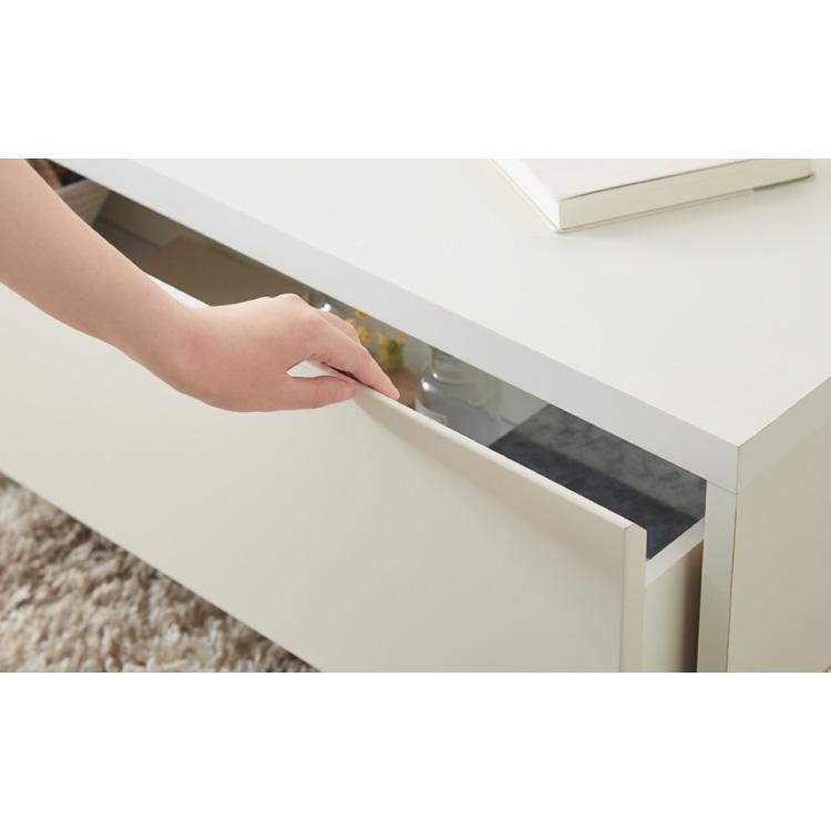 センターテーブル 幅90cm 日本製 国産家具 大川家具 完成品 ホワイト