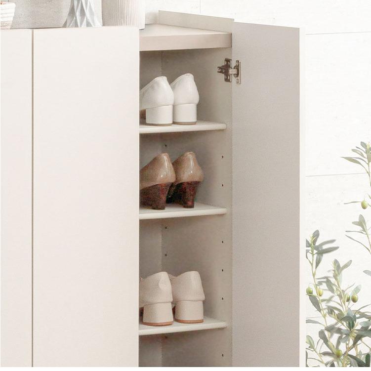 下駄箱 靴箱 国産 日本製 大川家具 幅75cm ロータイプ シューズ