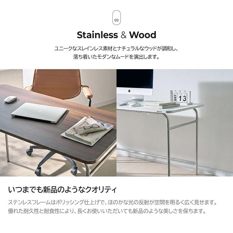 roomnhome ステンレス デスク バルト 幅120 奥行60 4人掛け スチール 