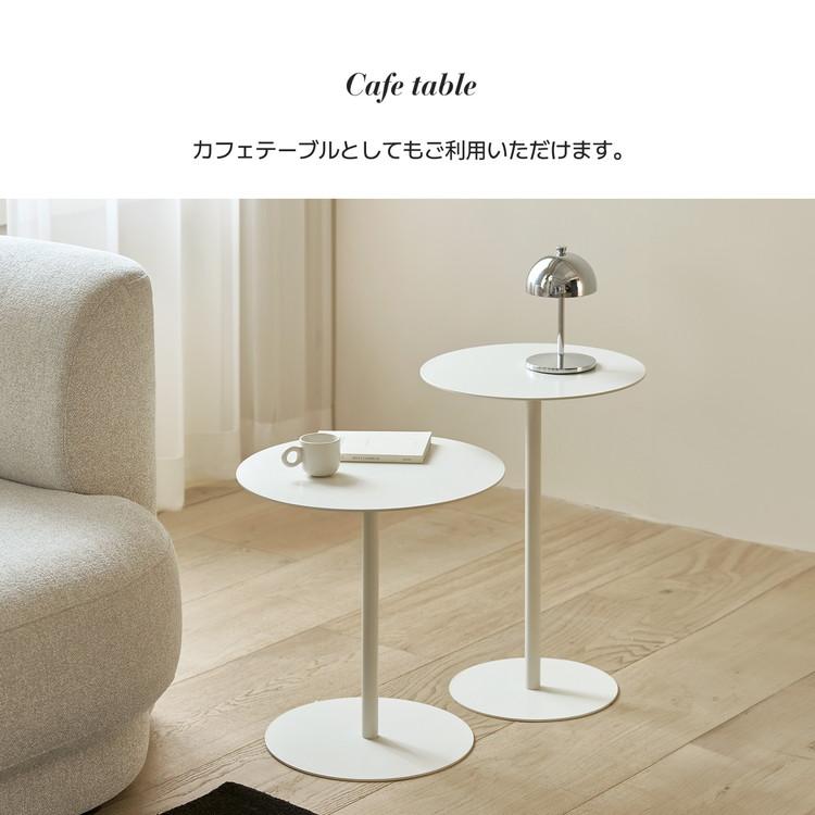 roomnhome サイドテーブル アイアン アンドラウンドテーブル 幅40cm 高