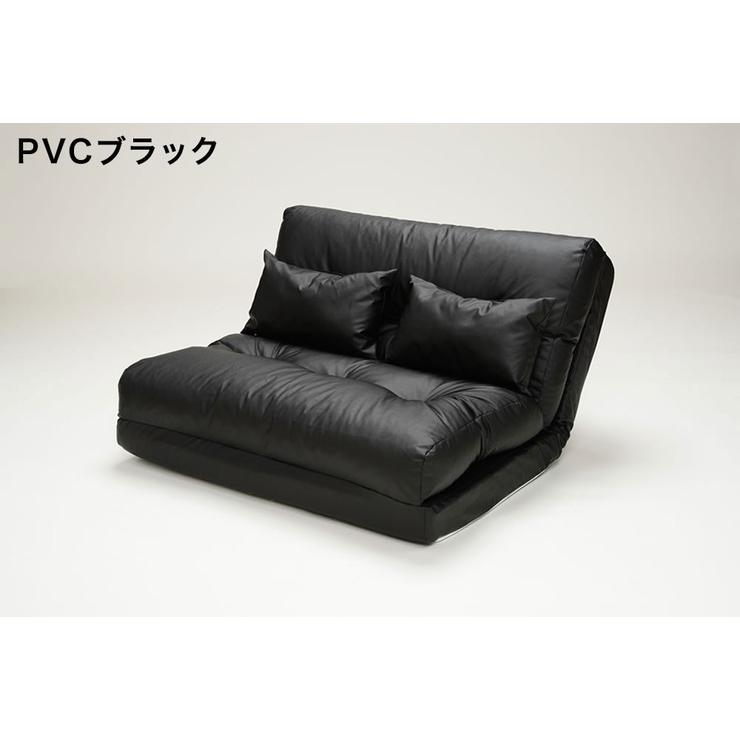 【未使用】ソファベッド◆ローソファ◇黒◆合皮◇組み立て不要◆定価¥18,500 日本製 国産 ソファベッド ソファーベッド ソファ ローソファ レザー