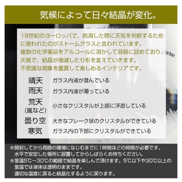 ストームグラス BAW11007 天気予報グラス 結晶 オブジェ 飾り おしゃれ 雑貨 ガラス｜recommendo｜03