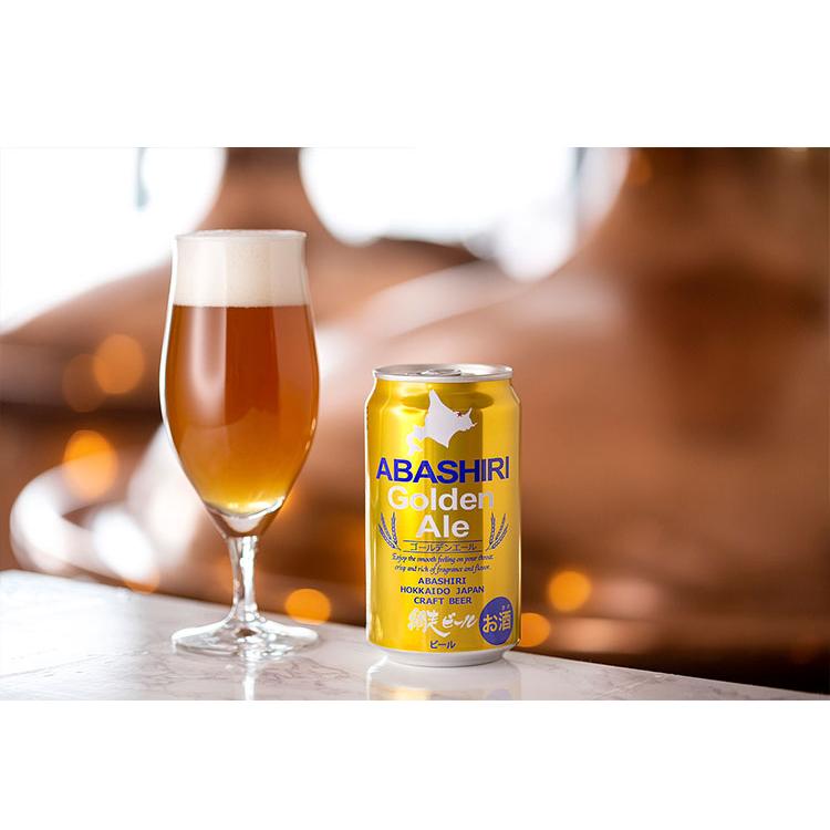 ABASHIRI Golden Ale 1ケース 350ml 24本 ビール 発泡酒 網走ビール 北海道 網走 クラフトビール 日本 国産 缶 ゴールデンエール 代引不可_1
