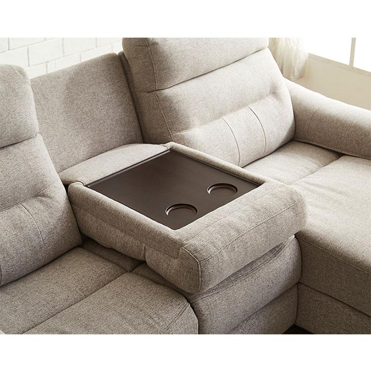 電動ソファ 3人掛け 幅201cm カウチソファ リクライニング