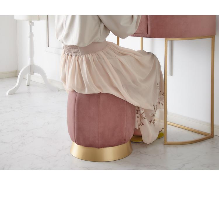 ドレッサー ベロア調 幅60 ラウンドタイプ くすみカラー おしゃれ 姫系