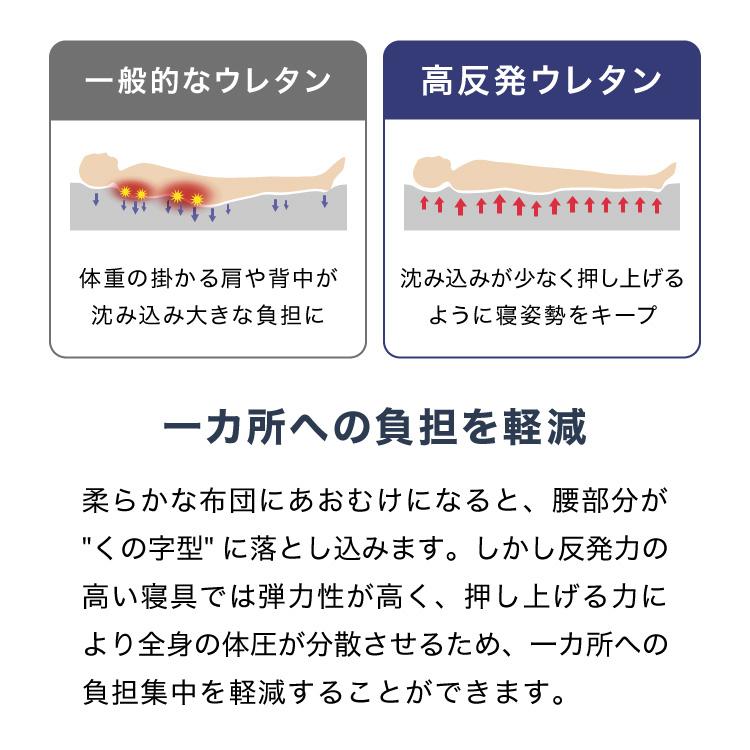 RISE 高反発マットレス 厚さ6cm 180N シングル セミダブル ダブル