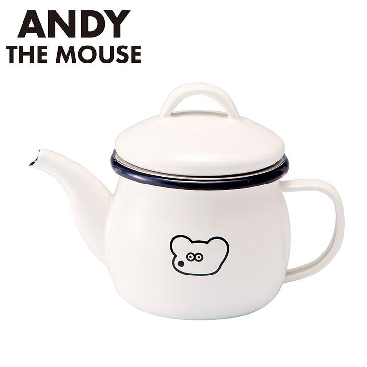 ねずみのANDY ホーローティーポット キャラクター キッチン用品