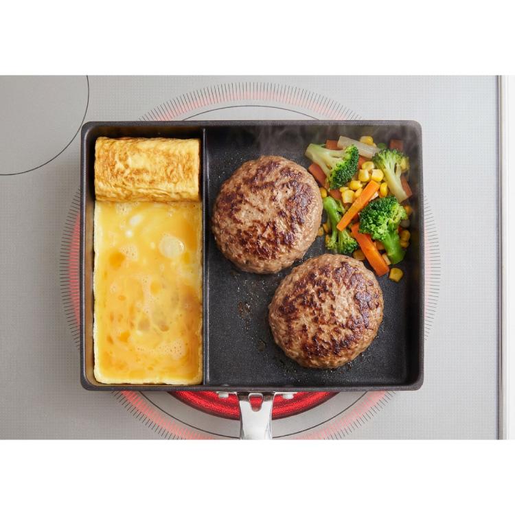 蓋付き ネオモーニングエッグパンIH対応 ガス対応 お弁当 朝食 仕切り