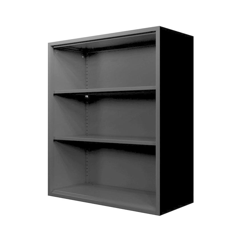 オフィス用 スチール製 オープン書庫 収納棚 オープン書庫 組み立て品 幅90cm 2.6cmピッチで可動棚 オープンラック