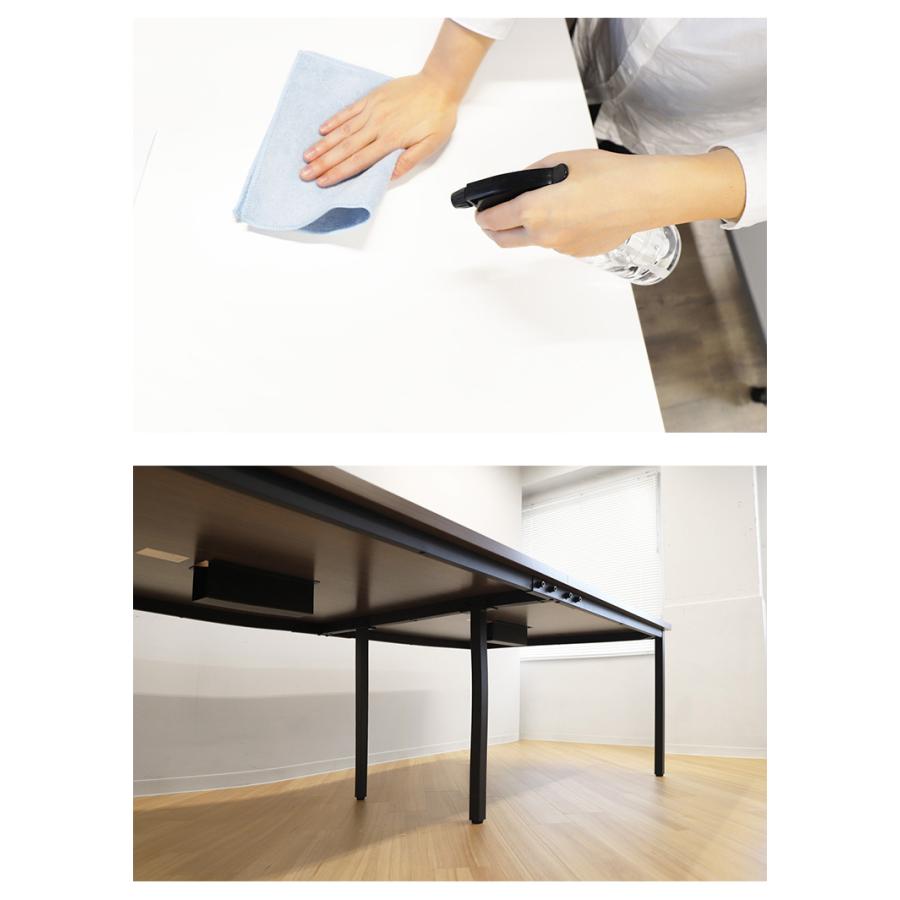 ※法人様限定販売 デスク 配線ボックス付き 240×120cm フリーアドレスデスク ミーティングテーブル ワークテーブル オフィスデスク 代引不可_10