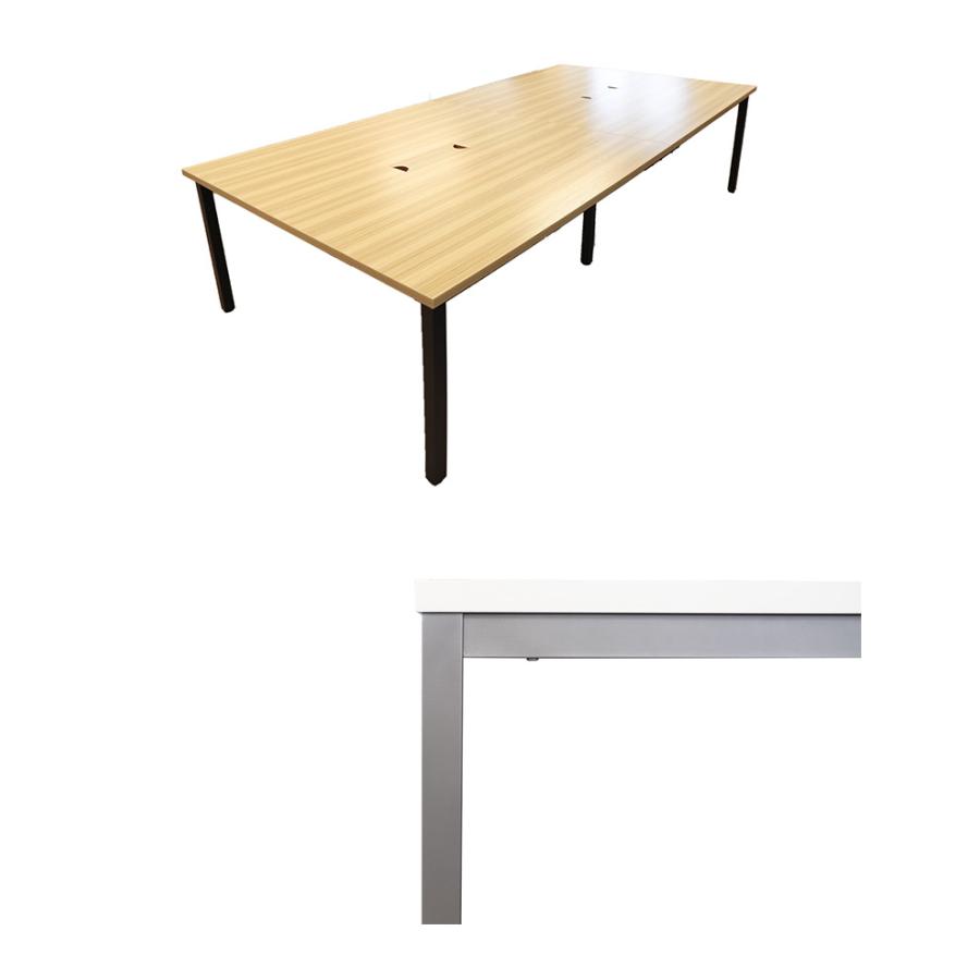 ※法人様限定販売 デスク 配線ボックス付き 240×120cm フリーアドレスデスク ミーティングテーブル ワークテーブル オフィスデスク 代引不可_11