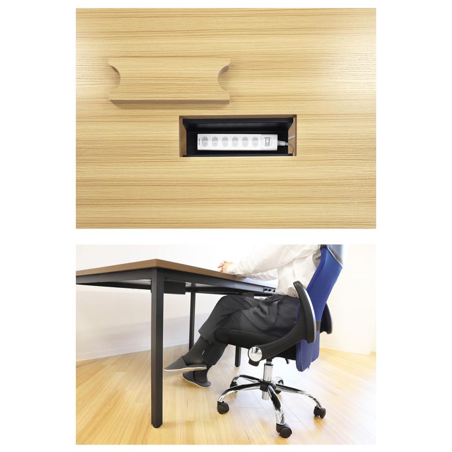 ※法人様限定販売 デスク 配線ボックス付き 240×120cm フリーアドレスデスク ミーティングテーブル ワークテーブル オフィスデスク 代引不可_7