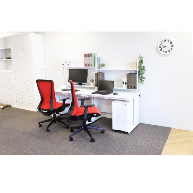 机上ラック 2段タイプ 幅100cm クランプ取り付け式 卓上ラック