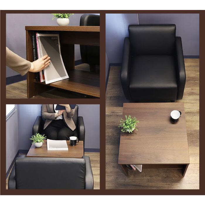 応接室用 センターテーブル 幅55×奥行き55cm 正方形 スクエアテーブル