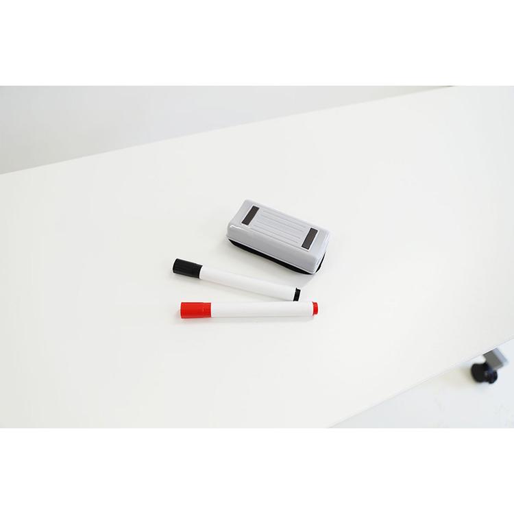※法人様限定販売 ホワイトボード 脚付き 180×90cm 片面タイプ 国産ホーロー使用 高さ2段階調整 マーカー・イレーザー付き 代引不可_8
