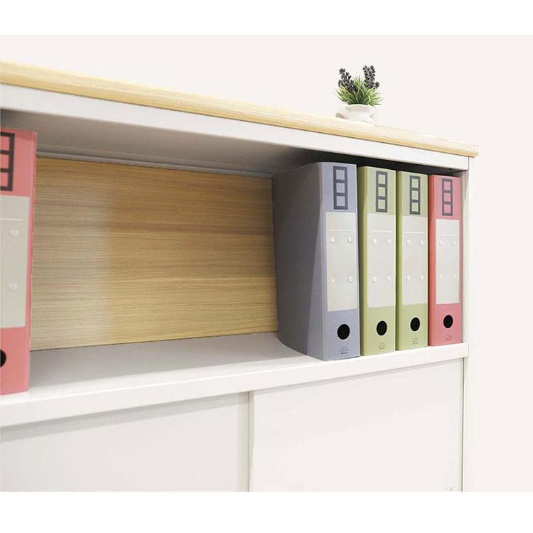 キャビネット 引戸 鍵付き スチールキャビネット スチール書庫 引戸書庫 カウンター収納 本棚 収納庫 シェルフ 棚 会社 おしゃれ A4 幅80cm 奥行35cm 代引不可の画像
