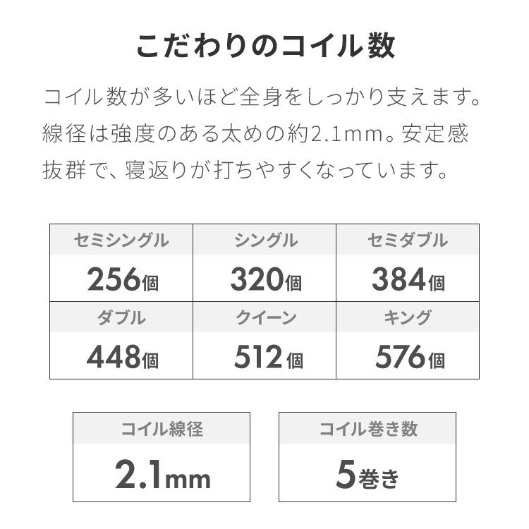ボンネルコイル マットレス セミダブル 厚さ14cm 圧縮梱包 ホワイト
