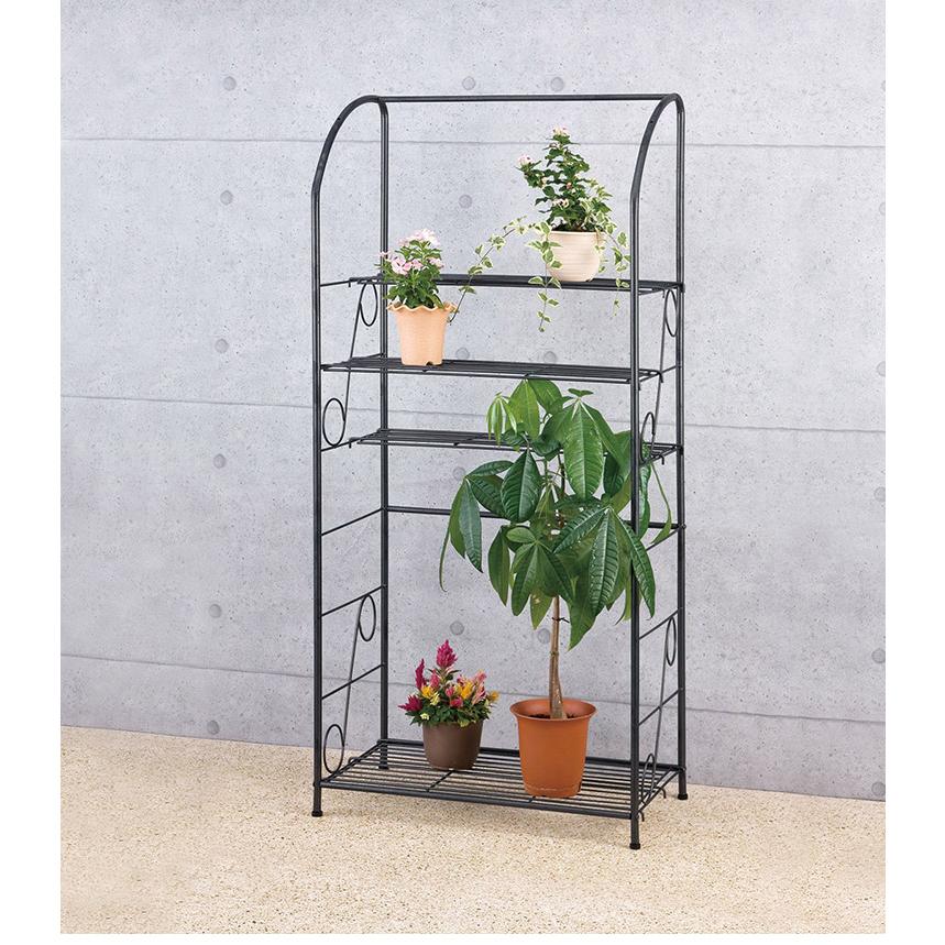 ガーデンラック カバー付き 150 4段 棚板自由自在 プランタースタンド