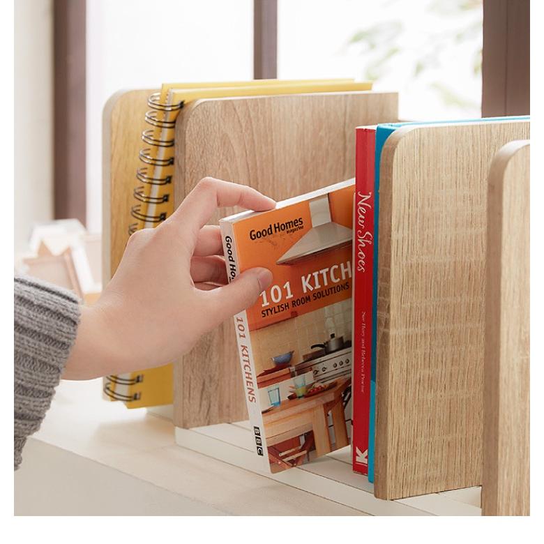 ヴィンテージ調 ブックスタンド 木製 卓上 伸縮 本立て スライド 整頓