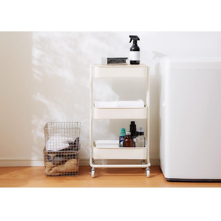 アンティークワゴン　キッチンワゴン ヴィンテージ調 キッチンワゴン 2段 天板付き キャスター付き 北欧