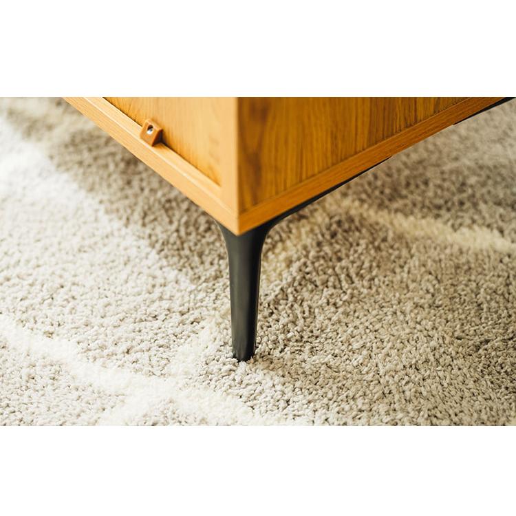 ラタン調 キャビネット サイドボード 幅60cm 脚付き おしゃれ 棚