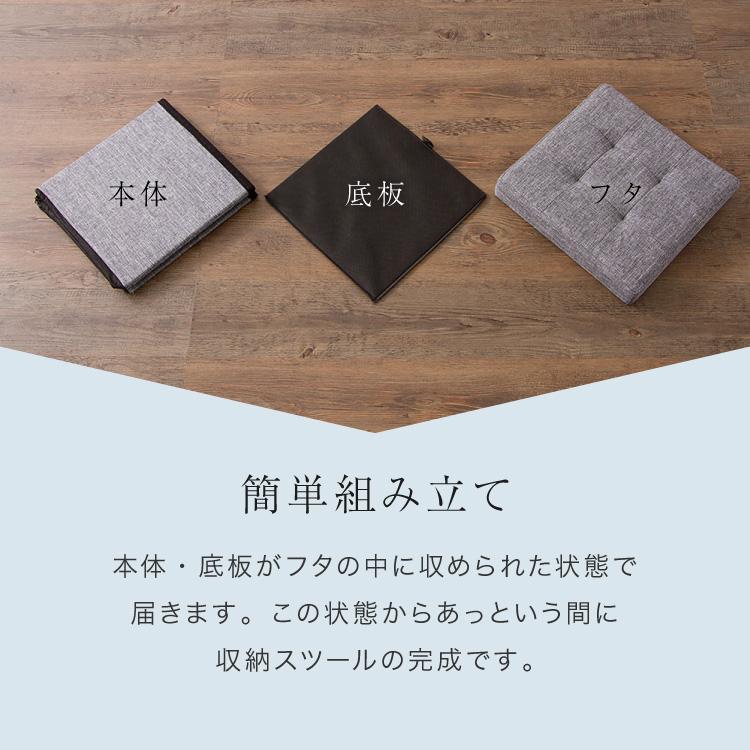 リコメン堂 スツール 収納 コンパクト 30×30cm デザイン収納スツール
