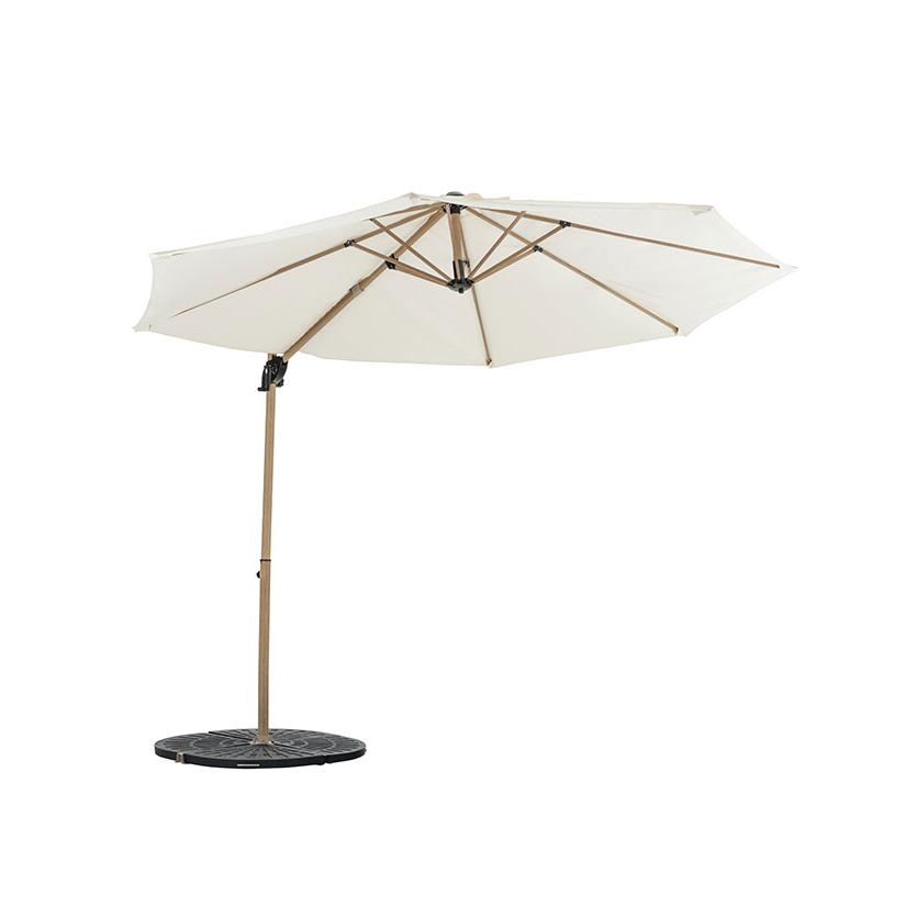 ハンギングパラソル ガーデンパラソル 300cm 単品 ナチュラル 木目調
