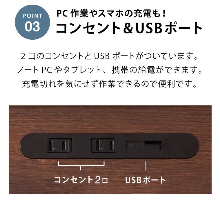 昇降式テーブル ガス圧 無段階 高さ調節 レバー式 80×40 キャスター