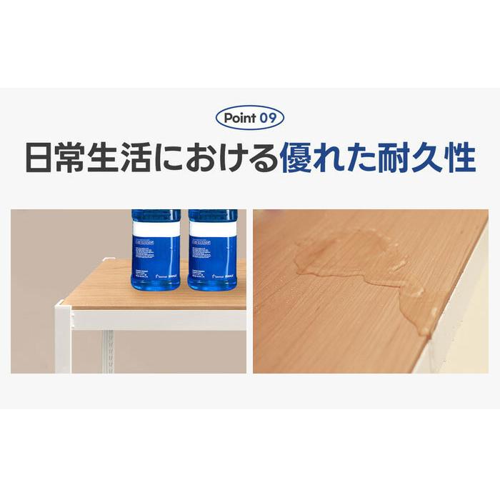 耐荷重600kg ネジなし 落下防止付き スチールラック キャスター付き ラック 棚 5段 幅90 奥行40 高さ165cm 耐荷重120kg 工具付き_12