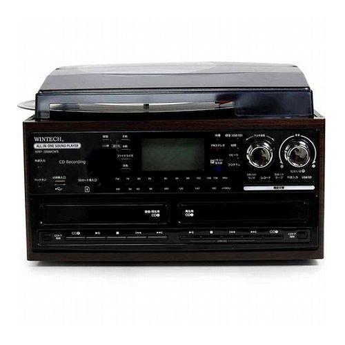 WINTECH スピーカー搭載ダブルCD 書込対応 マルチオーディオプレーヤー