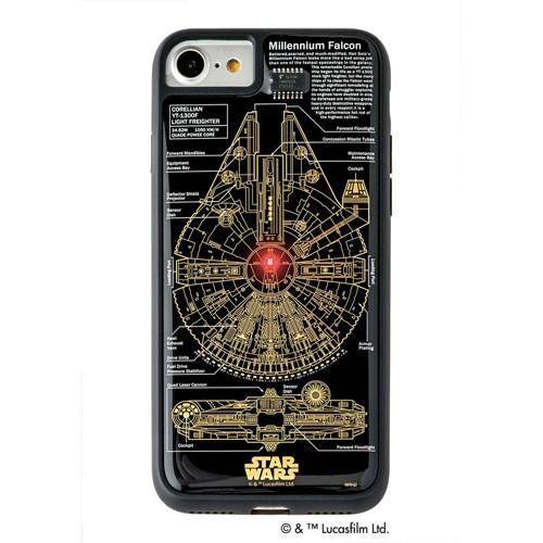 STAR WARS スター ウォーズ グッズコレクション FLASH M-FALCON 基板アート iPhone 7/8ケース 黒 F7/8B 代引不可｜recommendo