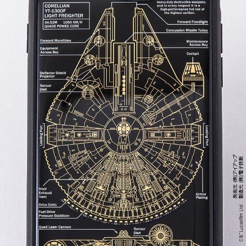 STAR WARS スター ウォーズ グッズコレクション FLASH M-FALCON 基板アート iPhone 7/8ケース 黒 F7/8B 代引不可｜recommendo｜03