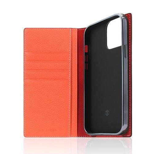 SLG Design Neon Full Grain Leather Diary Case for iPhone 13 手帳型ケース コーラル SD22104i13CR 代引不可｜recommendo｜03