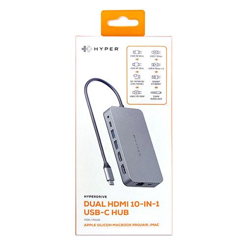 HYPER ハイパー HyperDrive デュアル4K HDMI 10in1 USB-Cハブ for M1/M2/M3 HP-HDM1H パソコン周辺機器 代引不可_5