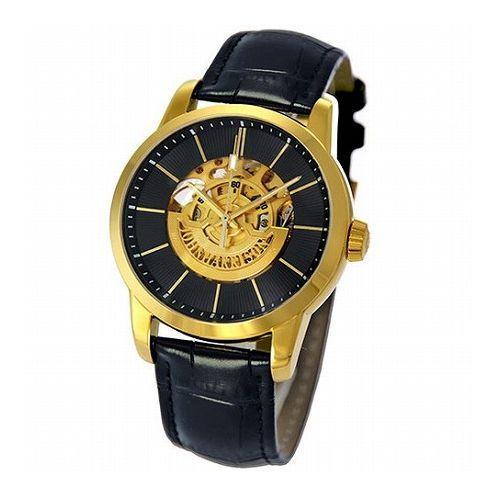 J.HARRISON フロントローター 自動巻き スケルトン時計 ゴールド JH-1946GB 代引不可