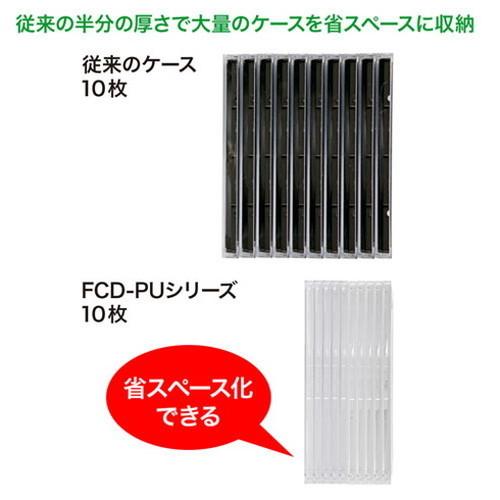 5個セット 50枚×5 サンワサプライ Blu-ray・DVD・CDケース スリムタイプ・50枚セット・クリア FCD-PU50CLN2X5 代引不可｜recommendo｜03