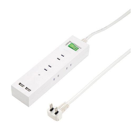 8個セット YAZAWA 3方向から挿せる6個口USBタップ ホワイト H6BK8122UWHX8 代引不可