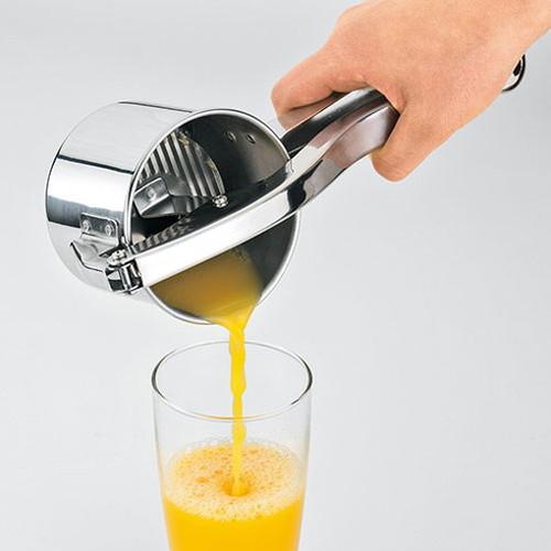 ル*だ様 手動ステンレススチールジューサー ステンレス製ハンドジューサー ハンドルを押すだけで100%のフレッシュ