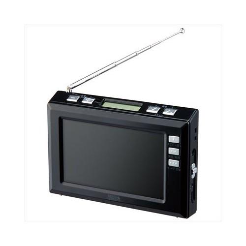 YAZAWA 4.3インチディスプレイ ワンセグラジオ(ブラック) TV03BK 家電 情報家電 ラジオ 代引不可