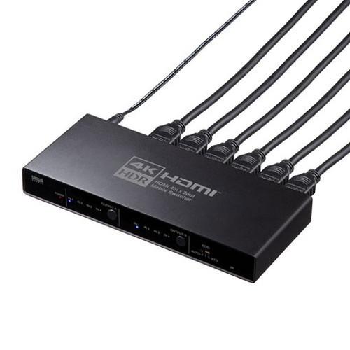 サンワサプライ　HDMI4入力2出力マトリックス切替器SW-HDR42H サンワサプライ 4K・HDR・光デジタル出力付きHDMIマトリックス切替器 4